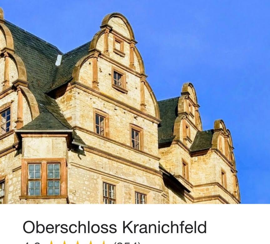 Delux Ferienwohnung Kunstgalerie Und Ilmradweg Kranichfeld Exterior foto
